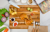 Teak Cutting Board Natural + Solid Wood + 5 Pieces 18 INCH, Pack of 5 Pieces - V.I.P Digital Presence