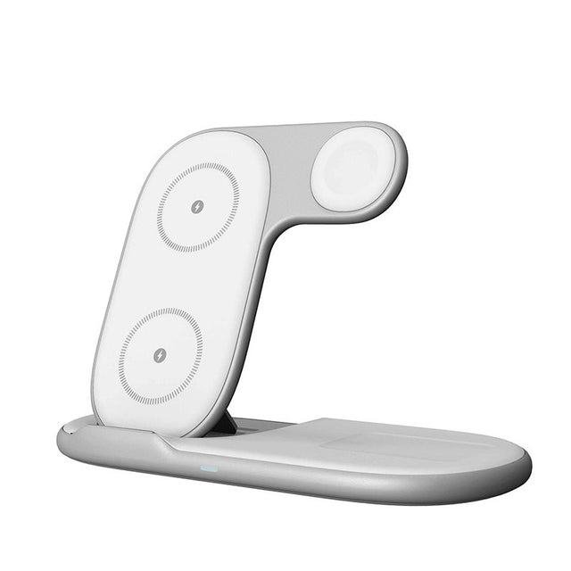 Folding 3-in-1 wireless charger suitable for iPhone earphones, watches, wireless fast charging phone holder - V.I.P Digital Presence