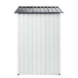 XWT014 Garden Metal Storage Shed Gray White 6x4x6ft outdoor storing tools Rainproof Hinge door version - V.I.P Digital Presence