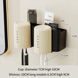 Toothbrush rack perforated free wall mounted bathroom mouthwash cup rack storage rack - V.I.P Digital Presence