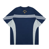 Color Block Splicing V-Neck Sports Short Sleeve T-Shirt Men's Letter Embroidery Breathable Quick-Dry Loose Casual Top - V.I.P Digital Presence