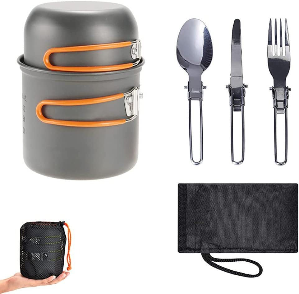 Portable Hard Aluminum Oxide Outdoor Cookware Set Convenient Three-Piece Combination Set Of Pots And Pans - V.I.P Digital Presence