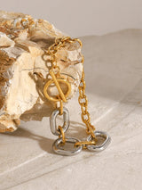18K Gold-Plated Stainless Steel Chain Bracelet - V.I.P Digital Presence
