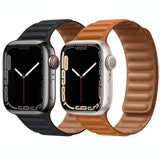 Suitable For iwatch8 Watchband S7 SE 6/5/43 Magnetic Suction New Leather Loopback Chain Apple Watch Wristband - V.I.P Digital Presence