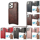 Funda de cuero para teléfono iPhone 14 Crazy Horse Funda para teléfono Apple 13 Creative max skin Funda protectora con tarjeta insertable
