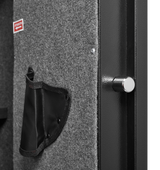 5 gun safes with 3 pistol pockets, quick access biometric adjustable heavy-duty gun rack mounted gun safes - V.I.P Digital Presence