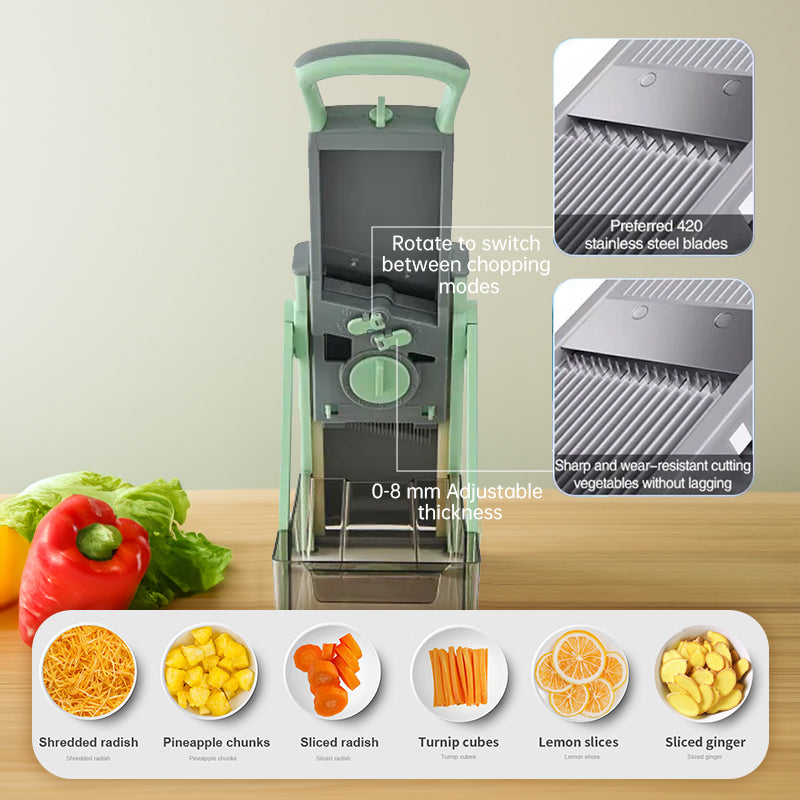 Multifunctional veggie & fruit slicer-grater. Chop, grate, slice potatoes efficiently. Ideal kitchen tool. - V.I.P Digital Presence