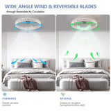 Modern acrylic ceiling fan light with remote control, dimmable LED pendant light, 6-speed adjustable, silent motor - V.I.P Digital Presence