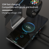 Wireless Charger 6-In-1 Multi-Function Clock Alarm Clock For Apple 14 Mobile Phone Headset Watch Magnetic Suction Fast Charging - V.I.P Digital Presence