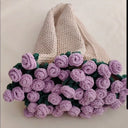 60cm New Creative Rose Bouquet Blanket (Finished), Crocheted Flower Bouquet Gift for Girlfriend - V.I.P Digital Presence