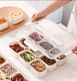 Design Sealed Snackle Storage Box With 9pcs Divider Plastic Divided Veggie Tray With Lid And Handle - V.I.P Digital Presence