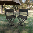 Casual Home Director's Chair, Black Frame/Black Canvas,Suitable for adults, foldable style, 2pcs/set populus - V.I.P Digital Presence