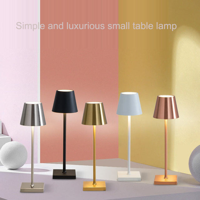 Nordic charging iron art high footed cup table lamp, bedroom bedside touch creative small night light, modern and simple living room night light - V.I.P Digital Presence