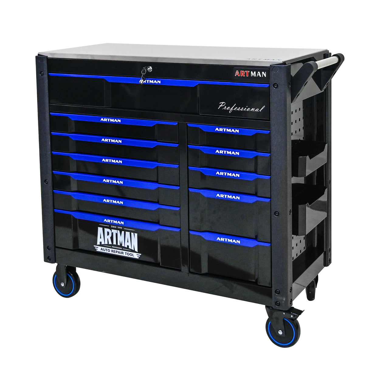 12-Layer Drawer Multi-Purpose Tool Car, With Wheels, Iron Top - V.I.P Digital Presence