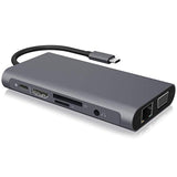 Type-C ten in one HUB docking station, multi in one MacBook laptop aluminum alloy hub - V.I.P Digital Presence