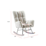 off white teddy fabric rocking chair - V.I.P Digital Presence