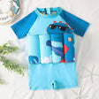 Boys' buoyancy swimsuit boys' short-sleeved one-piece swimsuit children's infant swimming swimsuit - V.I.P Digital Presence