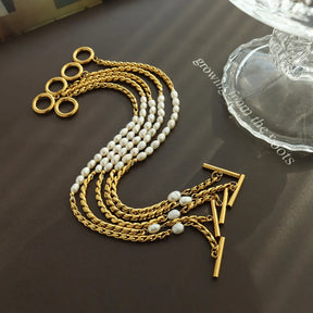 Freshwater Pearl Titanium Steel Bracelet - V.I.P Digital Presence