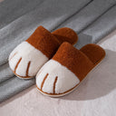 Winter House Warm Fur Slipers For Women Cute Cat paw Designer Bedroom Warm Plush Shoes Non-slip Indoor Women Furry Slippers - V.I.P Digital Presence