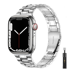 Suitable For Apple Watch S 3 4 5 iwatch S 7 8 9 Stainless Steel Metal Fine Steel Watch Chain With Five Beads - V.I.P Digital Presence