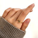 925 Sterling Silver Enamel Flower Ring - V.I.P Digital Presence