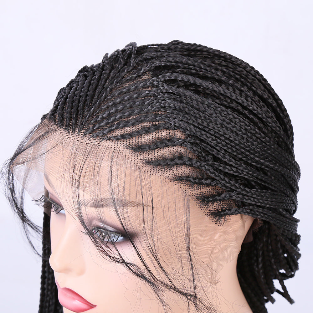 Long Synthetic Wig with Braided Box Braids Wigs For Black Women Daily Wear White Hat Wig Adjustable For Girls - V.I.P Digital Presence