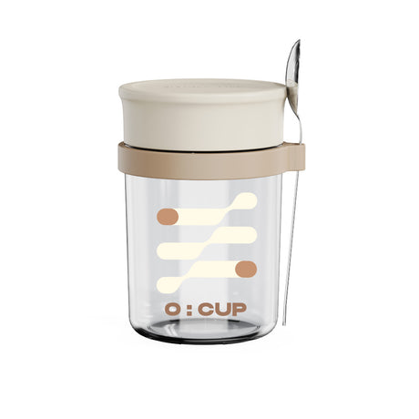 Glass oatmeal breakfast cup home milk cup with spoon bowl water cup with coffee cup - V.I.P Digital Presence