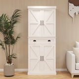 71" Kitchen Pantry Storage Cabinet with 4 Doors(2Doors with Racks)1 Drawer 2 Adjustable Shelves Freestanding Cupboard - V.I.P Digital Presence