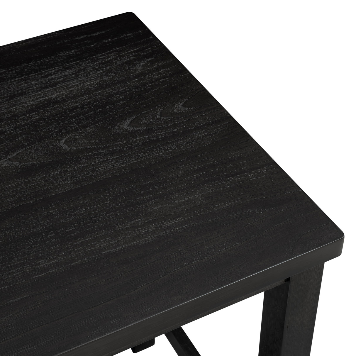 TREXM 5-Piece Counter Height Dining Set, Classic Elegant Table and 4 Chairs in Espresso and Beige - V.I.P Digital Presence