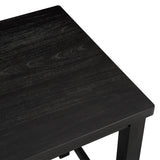 TREXM 5-Piece Counter Height Dining Set, Classic Elegant Table and 4 Chairs in Espresso and Beige - V.I.P Digital Presence