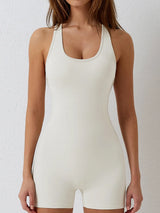 Basic Bae Cutout Racerback Sleeveless Active Romper - V.I.P Digital Presence
