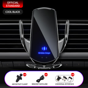 Q3 car wireless charging mobile phone holder 15W induction opening and closing car navigation stand supplies - V.I.P Digital Presence
