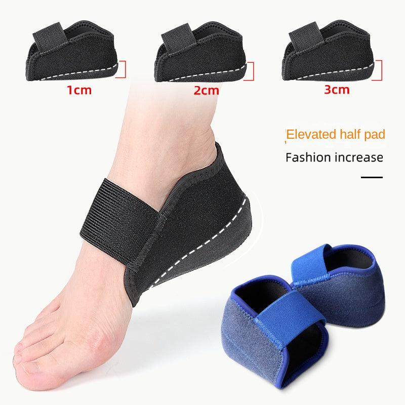 Height-Boosting Heel Protector with Shock Absorption and Pressure Relief, Magic Tape Foot Heel Cover, Silicone Anti-Slip Half-Size Pad - V.I.P Digital Presence