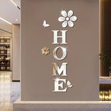 Acrylic mirror wall stickers flowers home decoration letters soft mirror self-adhesive wall stickers - V.I.P Digital Presence
