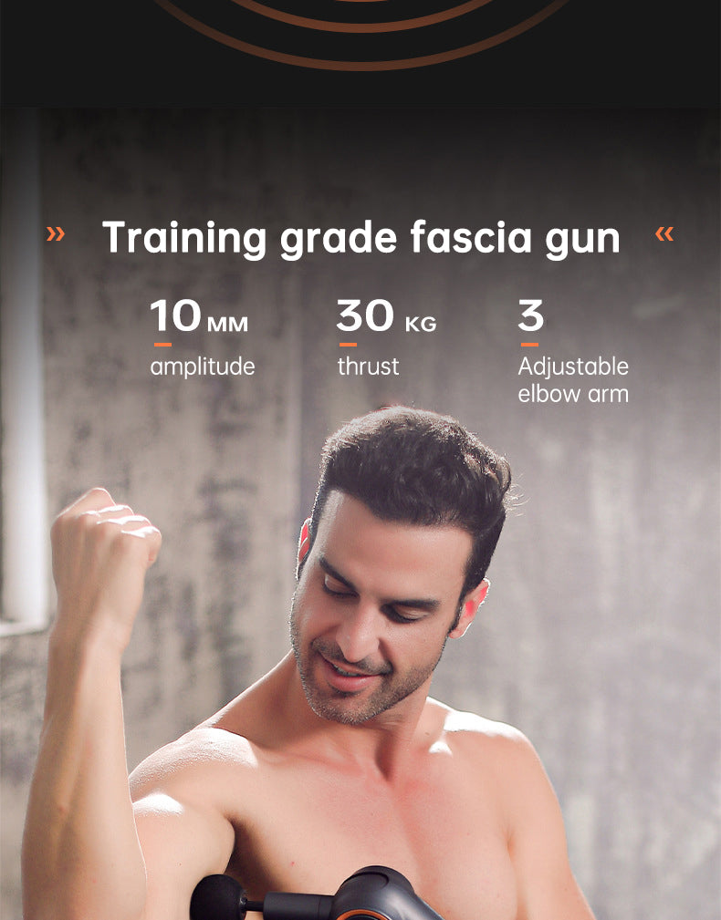 900-turn fascial gun USB charging massage angle rotatable full body muscle massage machine gun - V.I.P Digital Presence