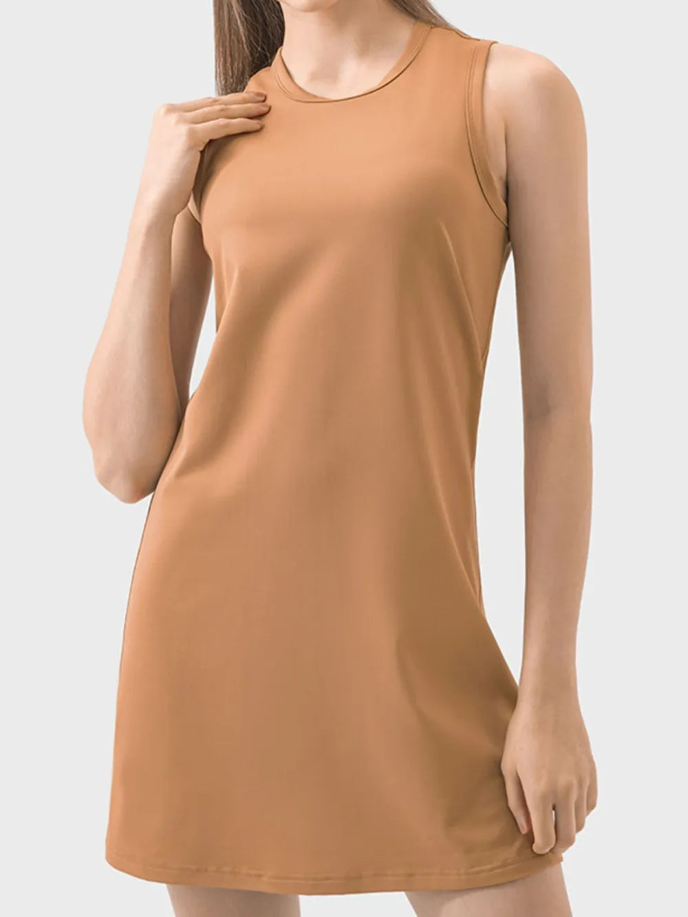 Round Neck Sleeveless Active Dress - V.I.P Digital Presence