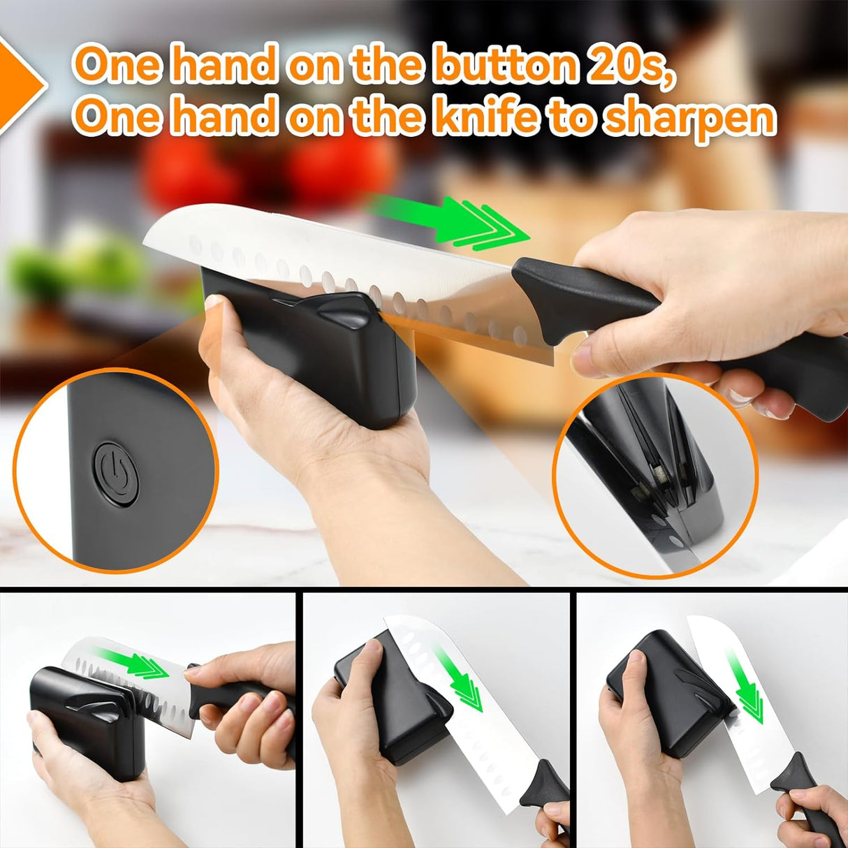Electric Knife Sharpener, Professional Knife Sharpener for Home, Stages for Kitchen Knives Quick Sharpening & Polishing - V.I.P Digital Presence