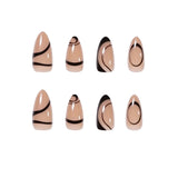 Nordic Style Wearing A Simple Nail Patch Line Manicure Patch French Manicure Press On Nails - V.I.P Digital Presence