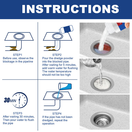 JUE-FISH Drain Gel Pipe Unclogger, Kitchen Bathroom Sewer Odor Cleaning Dissolves Dredging To Prevent Clogging - V.I.P Digital Presence