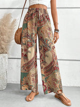 Printed Wide Leg Pants - V.I.P Digital Presence