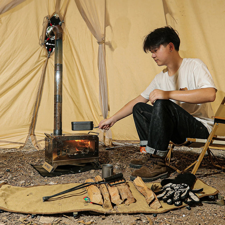 Stainless Steel Hot Tent Stove Jack Highly Flame Retardant for Fireplace Tent Accessory Camping Tent Accessories - V.I.P Digital Presence