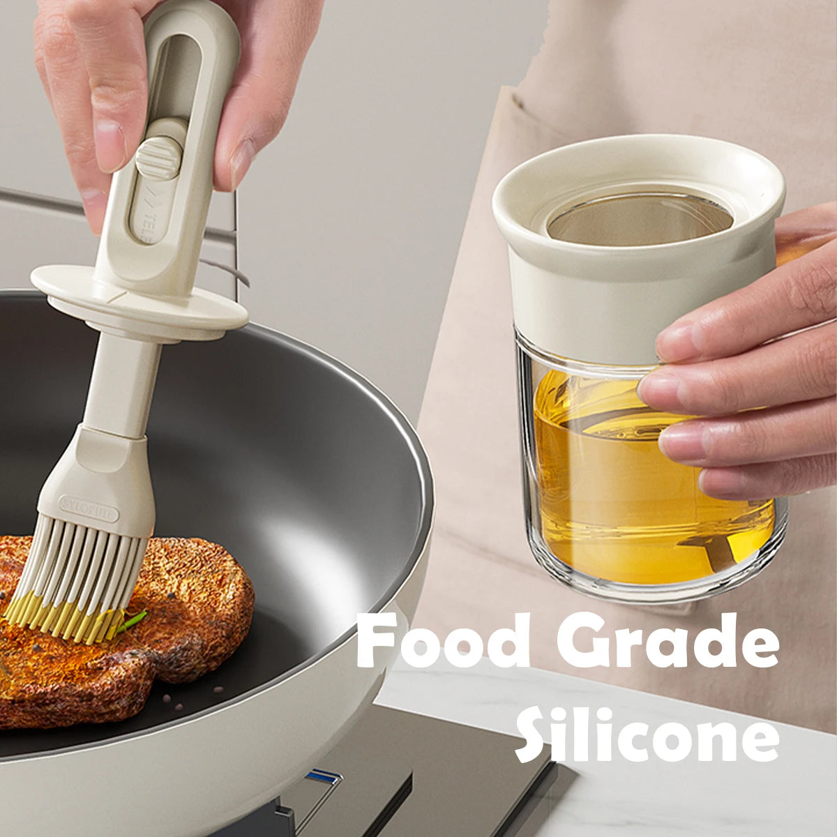 Telescopic Oil Brush Integrated Bottle Adjustable Length High Temperature Resistant Household Kitchen Barbecue Baking Tool - V.I.P Digital Presence