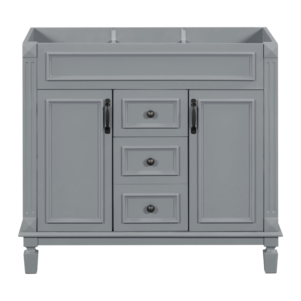 36'' Bathroom Vanity without Top Sink Cabinet only Modern Bathroom Storage Cabinet with 2 Soft Closing Doors and 2 Drawers - V.I.P Digital Presence