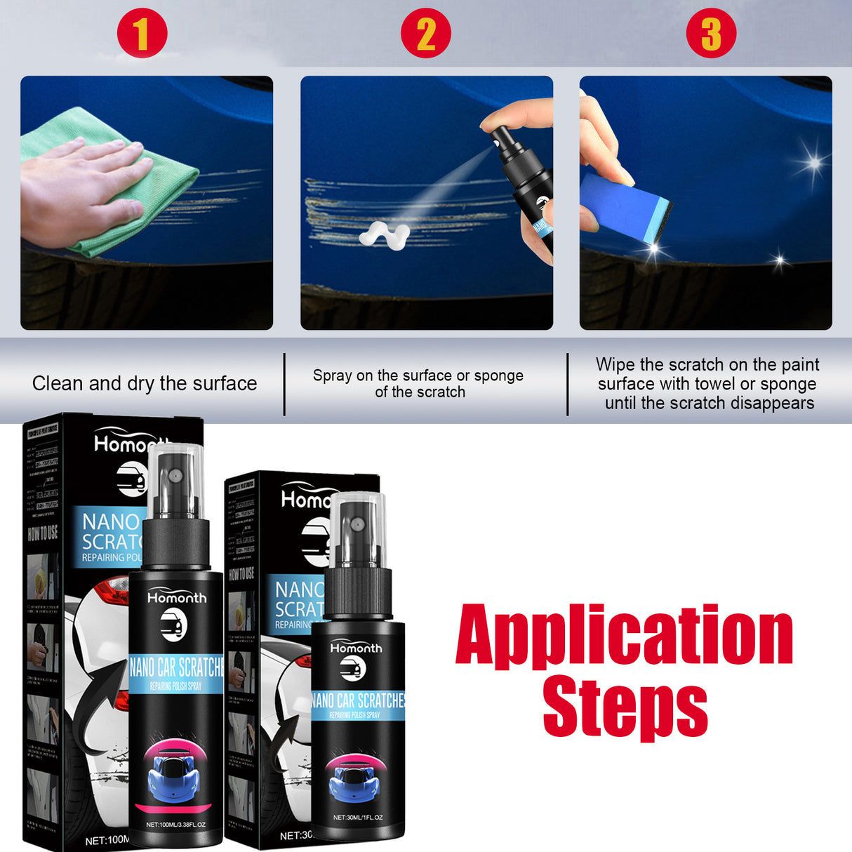 Scratch Repair Spray, Automotive Scratch Reconditioning Cleaning Repair Maintenance Brightening Care Paint Spray - V.I.P Digital Presence