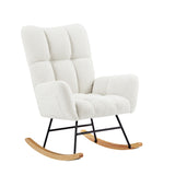off white teddy fabric rocking chair - V.I.P Digital Presence