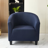 Elastic solid color semi-circular sofa cover, internet cafe, sand caf é, hotel leisure booth, all inclusive, single sofa chair cover - V.I.P Digital Presence