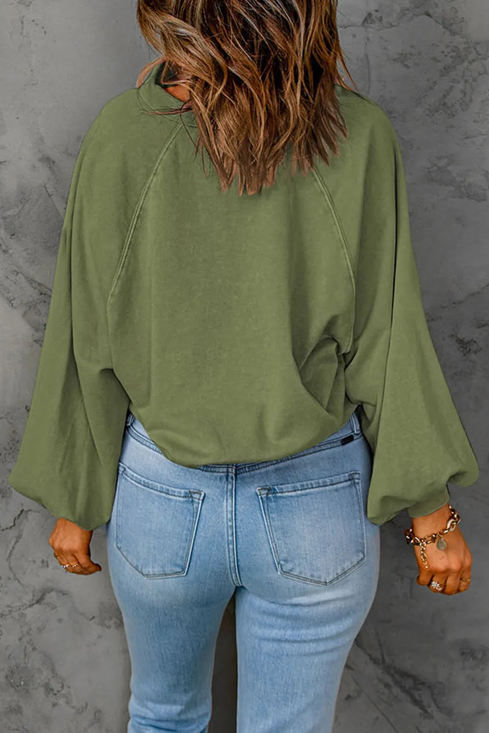 Half Snap Long Sleeve Sweatshirt - V.I.P Digital Presence