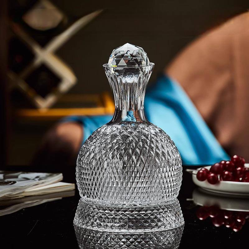 Decanter red wine household light luxury rotating tumbler crystal wine pot wine glass red wine glass wine set - V.I.P Digital Presence