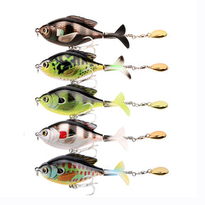 9.5cm/16.9g Propeller Rotary Tractor Bait Path Sub Bait Floating Water Rock Small Fat Water System Wave Climbing Fish bait - V.I.P Digital Presence