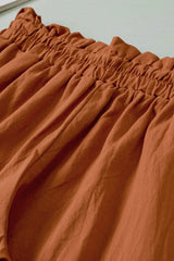 Drawstring Paperbag Waist Wide Leg Pants - V.I.P Digital Presence